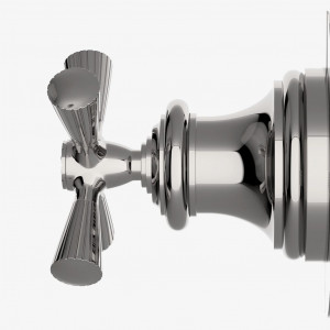 FR3T01 Облицовка трехходового переключающего клапана для термостата Foro с металлической поперечной ручкой Waterworks