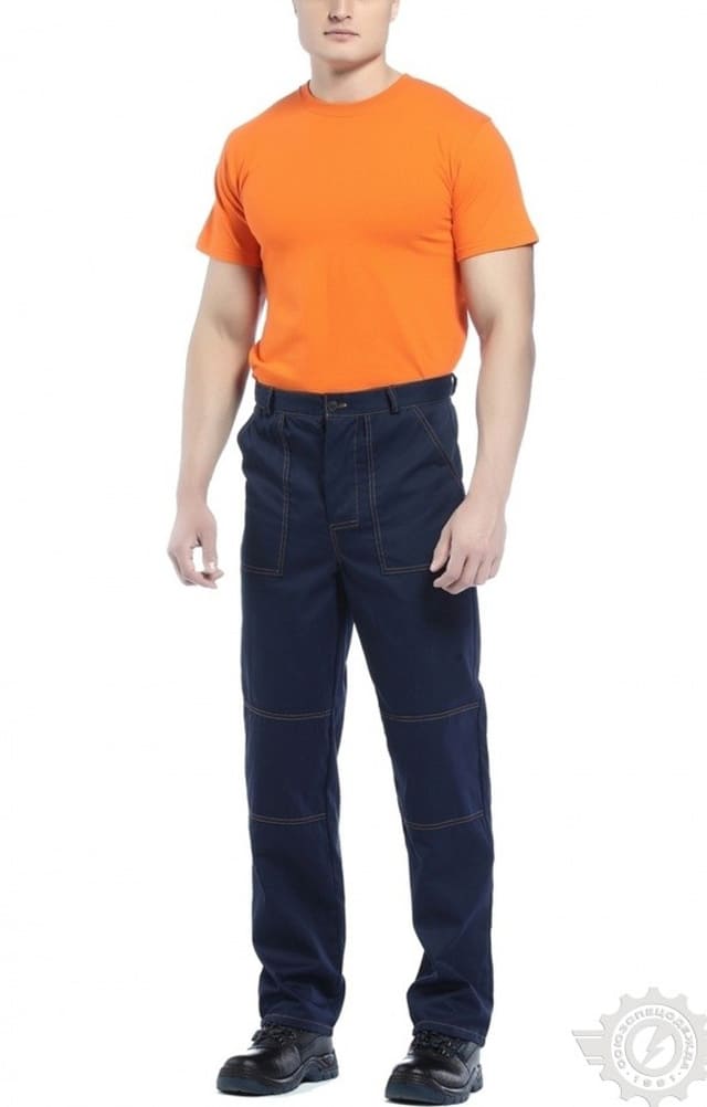 68104 Костюм "Универсал-Люкс" темно-синий-василек  Летняя спецодежда  размер 44-46/158-164  - Вид №8