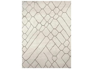 Шерстяной ковер ручной работы с прямоугольным рисунком