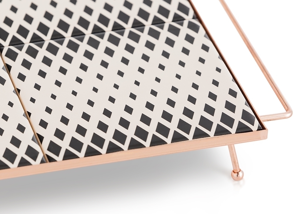 037204 Поднос квадратный Black & White 30x30 GAN Mix & Match  - Вид №2