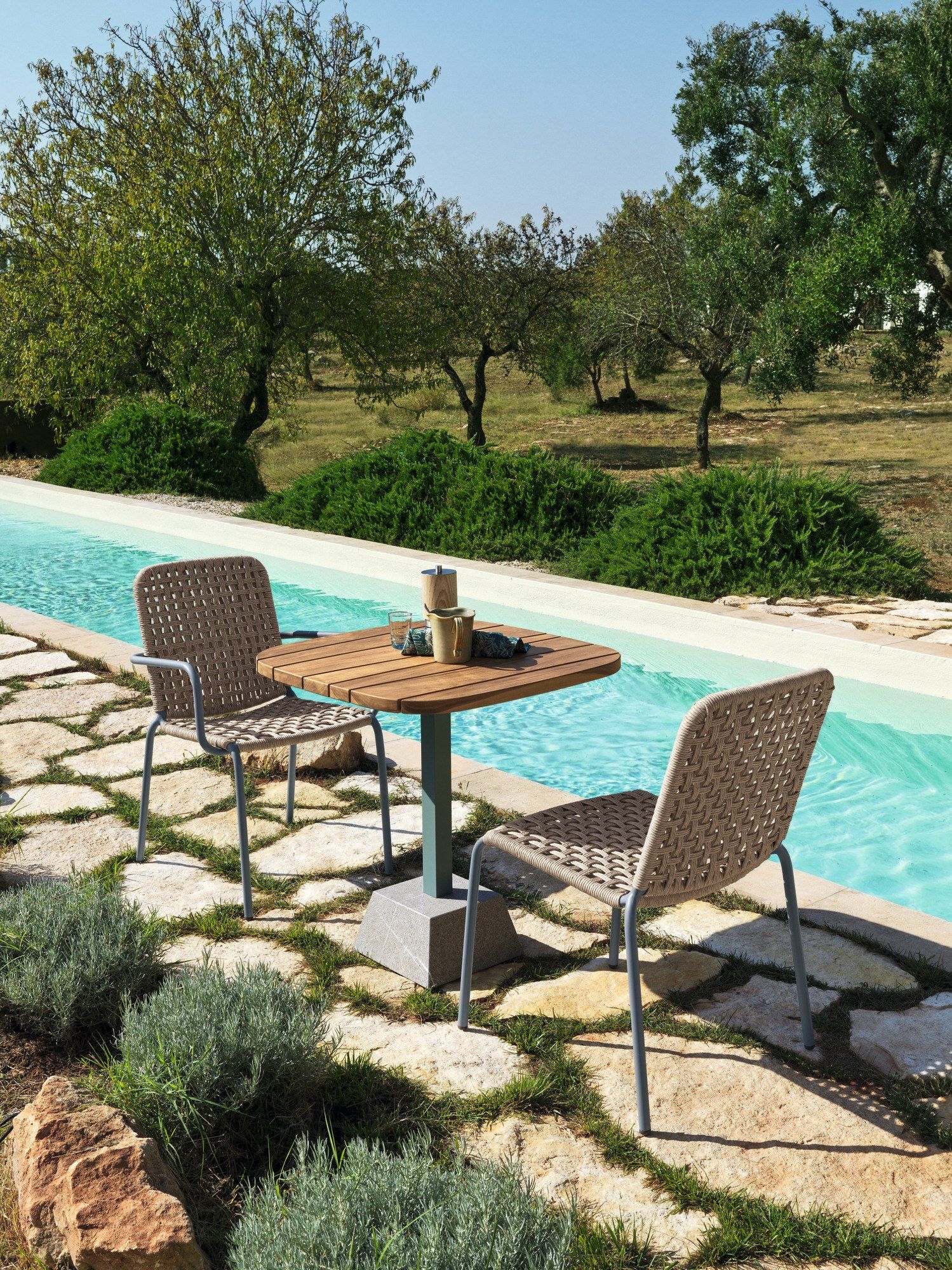 Piasentina каменный квадратный садовый стол Gervasoni Gervasoni Outdoor ARCH-00101316 - Вид №4