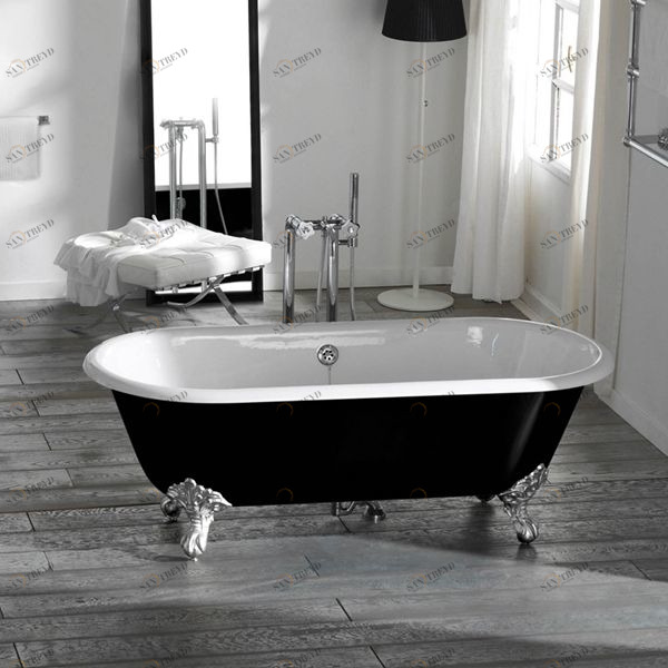 Ванна с ножками Olympia Ceramica Impero Style бело/черная VAFIGADA