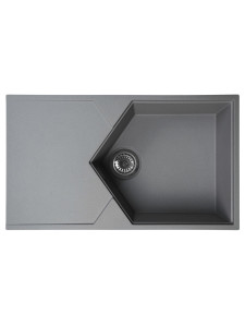 92704817 Кухонная мойка KitKraken Sea Grey K-850.7032 85х50, Матовый Серый Кварц STLM-0535118 KIT KRAKEN