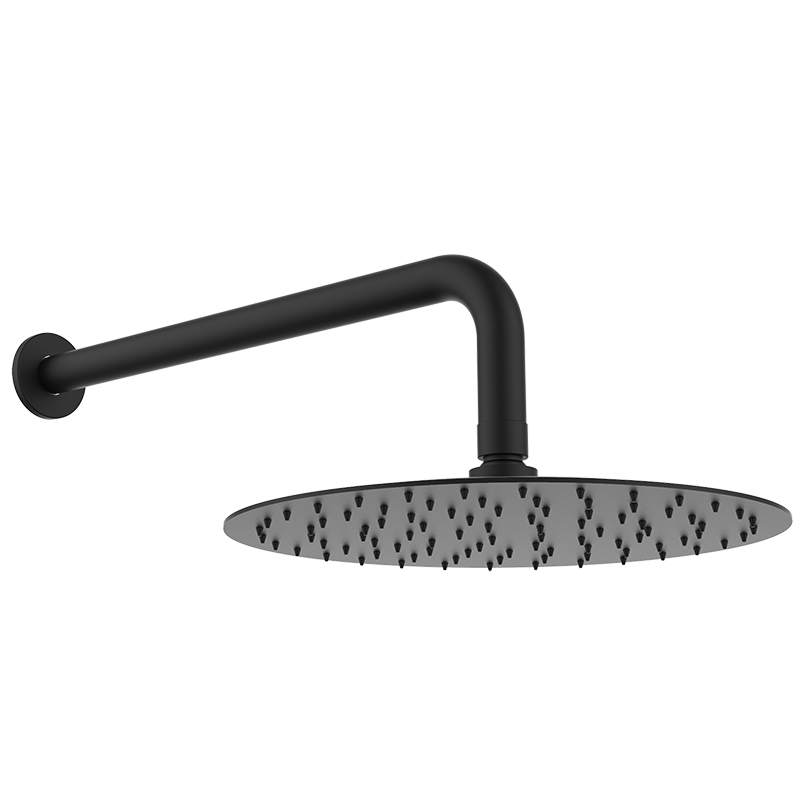 05028201 PREMIUM Тонкий Showerhead + изогнутая рука Черный GRB MIXERS 