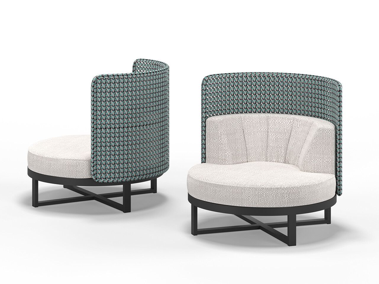 Тканевое садовое кресло с высокой спинкой и подлокотниками MAMAGREEN Munia ARCH-00056271 - Вид №5