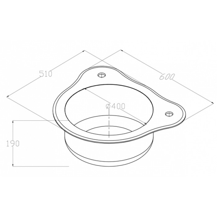 Zorg GL 510 Black Bronze Мойка кухонная круглая Zorg  - Вид №2