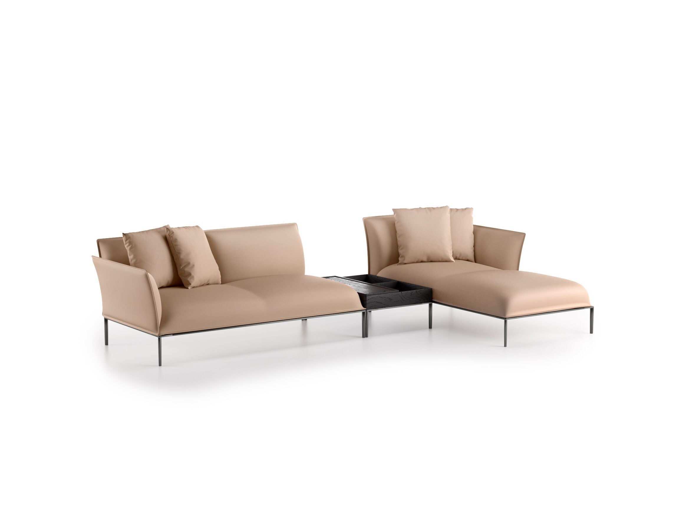 Тканевый диван с полуостровом Natuzzi Italia EUFOLIA ARCH-00011816