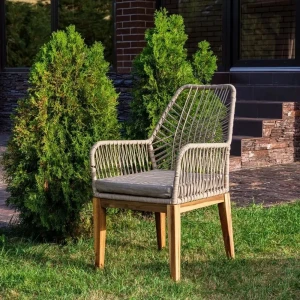91989048 Кресло садовое Royal family Choe_chair_beige 63 см x 55 см x 90 см дерево бежевый STLM-1442708