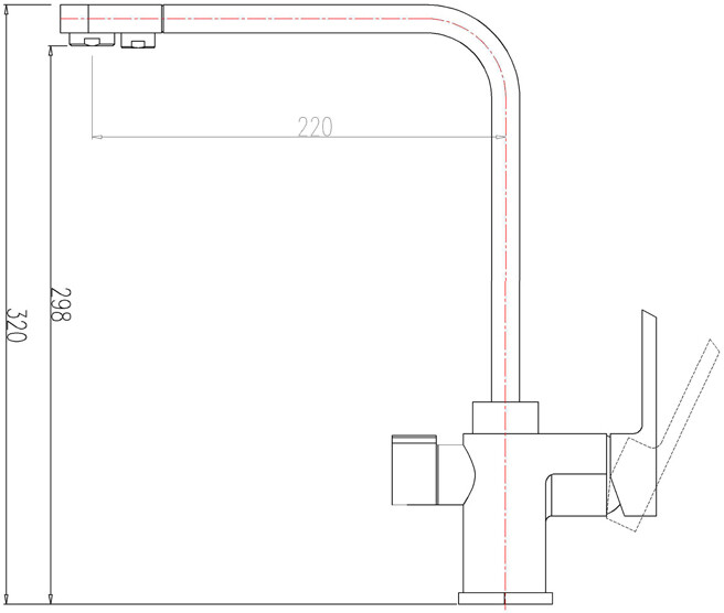 Смеситель ZorG Clean Water ZR 334 YF- ПЕСОЧНЫЙ для кухонной мойки, песочный - Вид №1