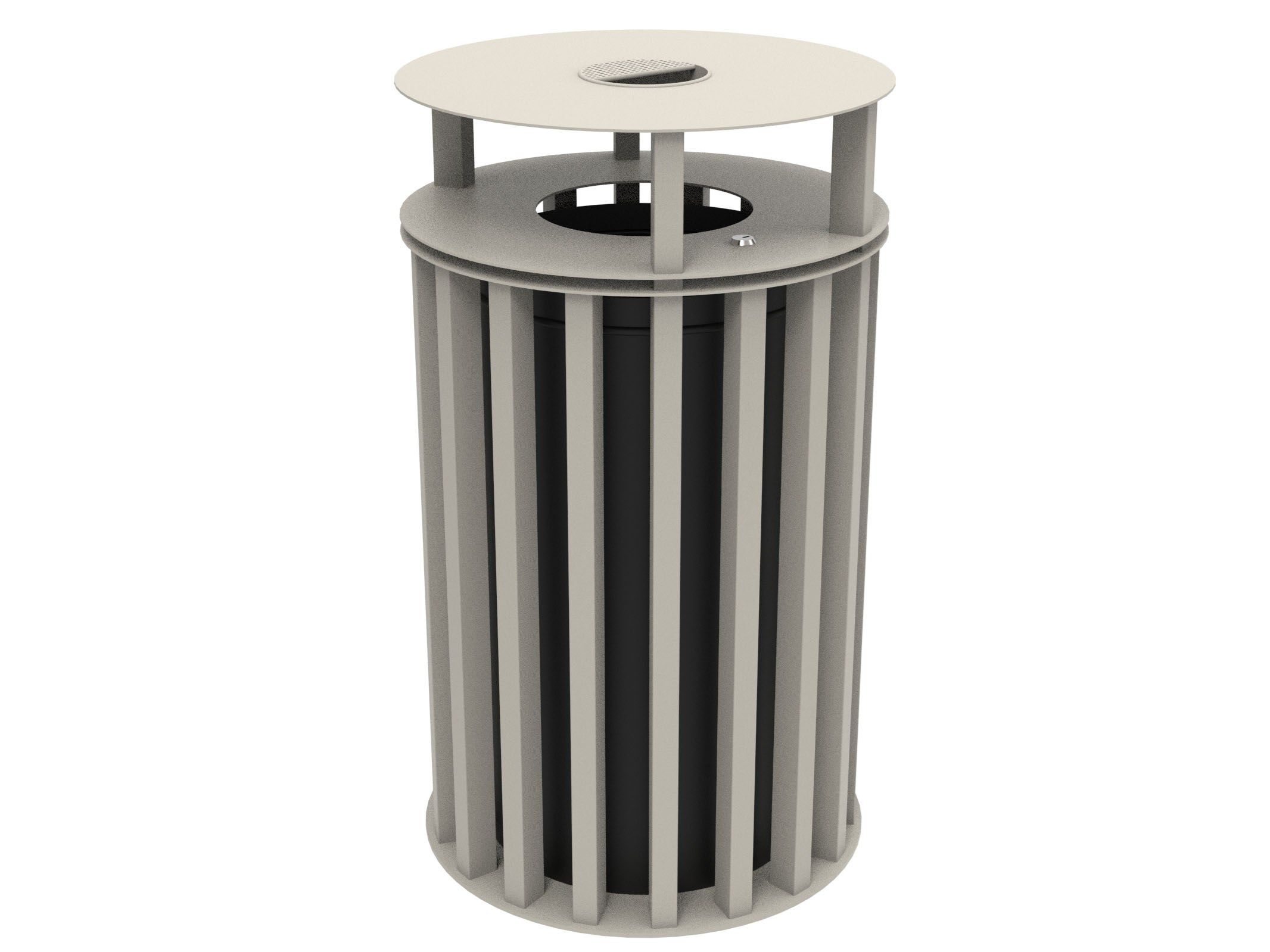 Оцинкованная стальная корзина для мусора с пепельницей Lazzari Динамо ARCH-00058102 - Вид №31