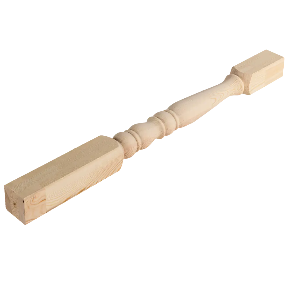 Столб лестничный сращенный хвоя сорт Экстра Яблоко 80x80x1100 мм Santreyd STLM-2208909 - Вид №5