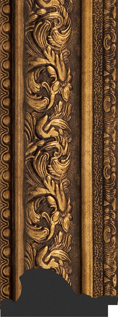 BY 4169 Зеркало с гравировкой в багетной раме - виньетка состаренная бронза 109 mm EVOFORM Exclusive-G - Вид №3