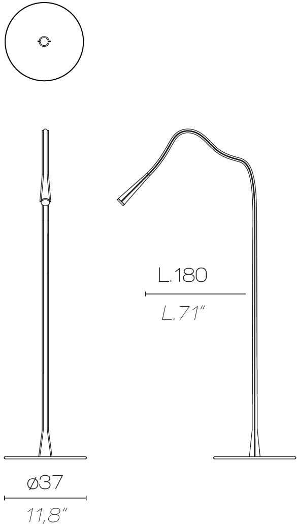Contardi Торшер светодиодный с гибким кронштейном Flexiled sun-id-1416553 - Вид №13