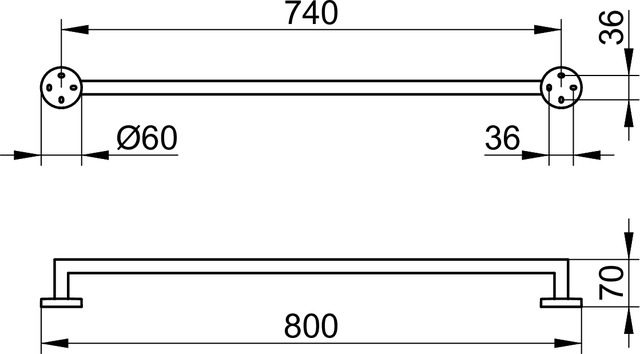 19001010600 Полотенцедержатель KEUCO Edition 90 - Вид №3
