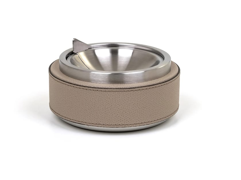 Пепельница из нержавеющей стали и кожи Pinetti LUNA ARCH-00019750