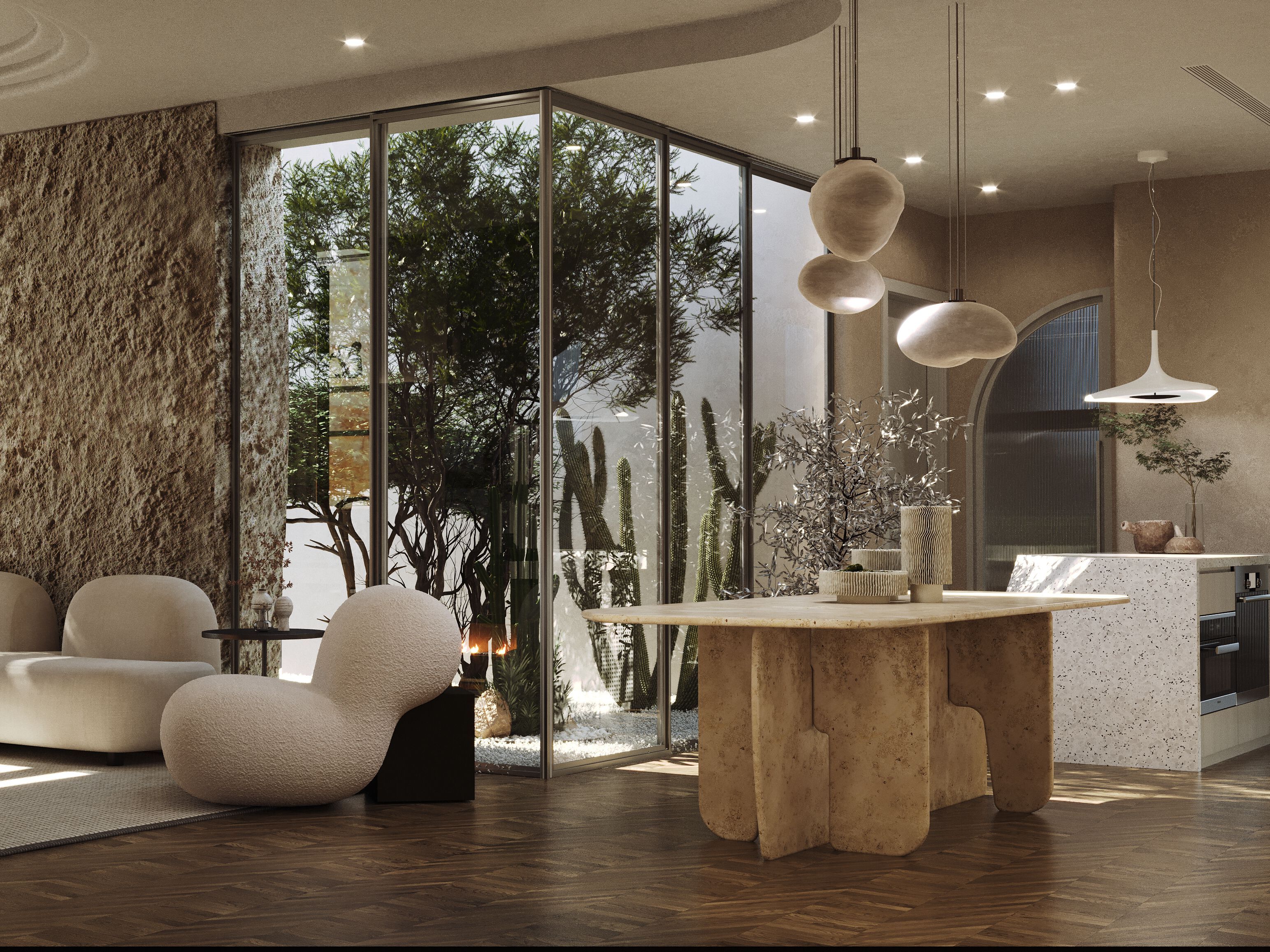 Стол из натурального камня Davani Lamé ARCH-00153136 - Вид №4