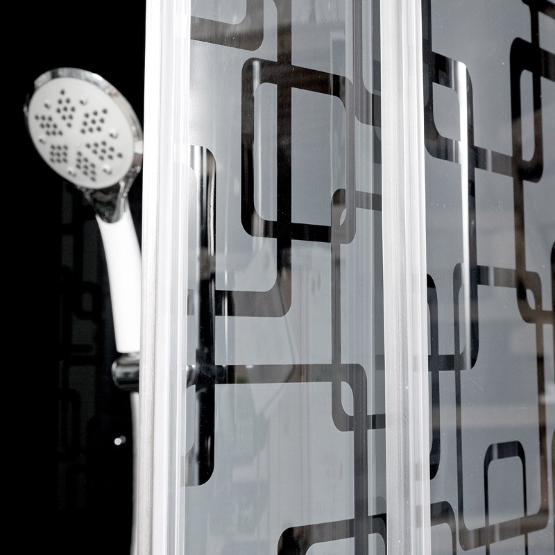 ЕМ1510 N с гидромассажем (гм.) Душевая кабина DETO Серия EM BМ1510 с гм. и эл. BLACK - Вид №20