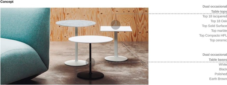 Квадратный мраморный журнальный столик Andreu World двойной ARCH-00088340 - Вид №1