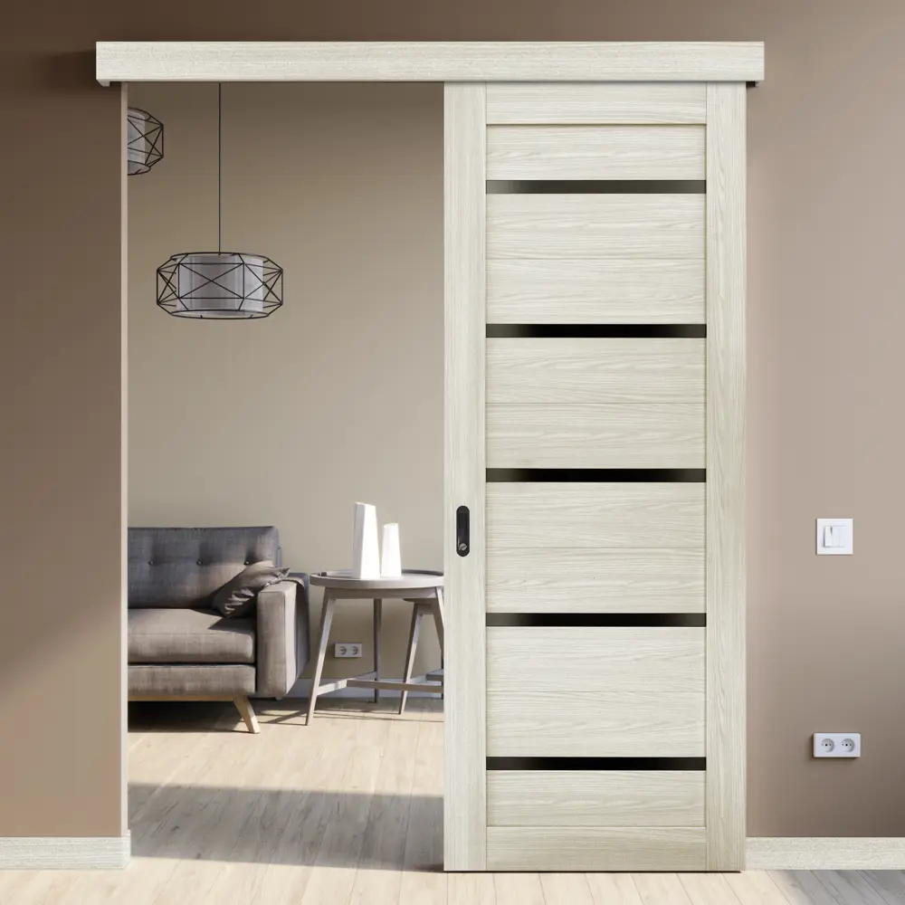 Комплект двери Artens Дукато горизонтальная глухая 90x200 см Hardflex цвет бора с добором 150 мм STLM-2004949 - Вид №2