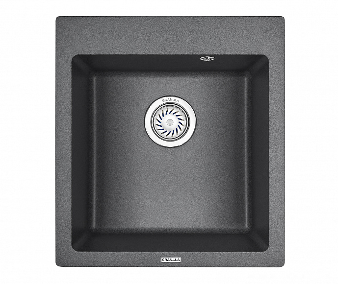 4651, ГРАФИТ (ЧЁРНО-СЕРЫЙ), кухонная мойка, кварц GRANULA 4651-ST95 - Вид №1