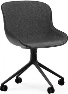 605299 Chair Swivel 4W Передняя обивка Черный Алюминий Черный / Основная линия Лен Normann Copenhagen Hyg