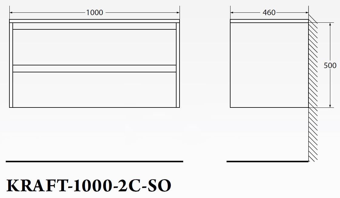Мебель для ванной BelBagno KRAFT-1000-2C-SO-RGB  - Вид №1