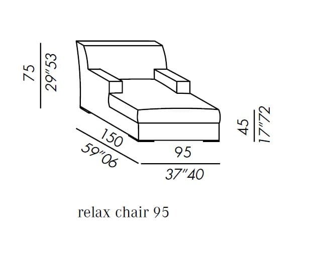 Мягкая ткань Dormeuse Meridiani Джеймс ARCH-00149812 - Вид №2
