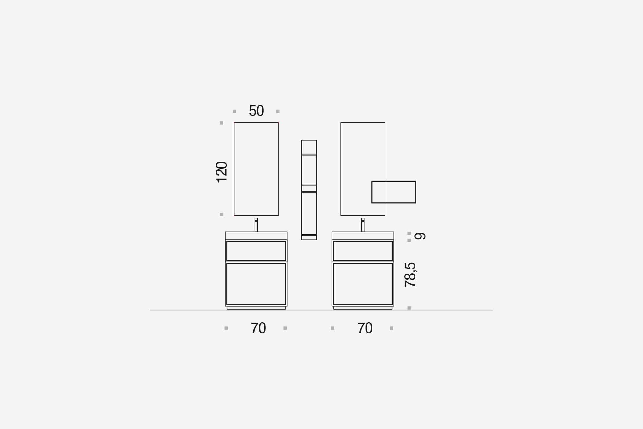 Комплект мебели 08 Arcom Vanity STARC178 - Вид №2