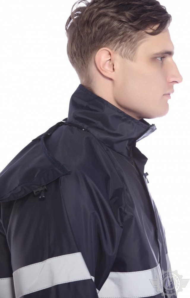 65799 Куртка-ветровка с СВП синяя  Непромокаемая спецодежда  размер 52-54/170-176  - Вид №10