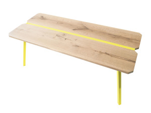 Прямоугольный стол из стали и дерева