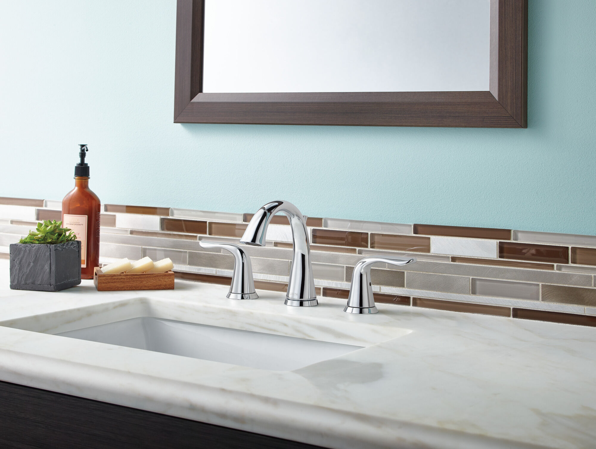 3538-MPU-DST Смеситель для ванной комнаты с двумя ручками Delta Faucet Lahara Хром  - Вид №1