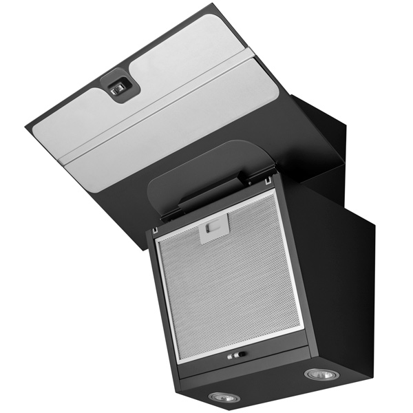 9014722 Вытяжка наклонная Jetair CLIFF 60/A/BL черный/серебристый STDN-0018503 - Вид №2