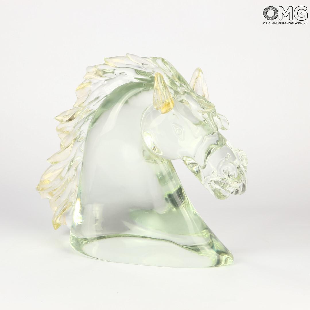 2695 ORIGINALMURANOGLASS Скульптура Голова Коня - Original Murano Glass OMG 30 см  - Вид №1