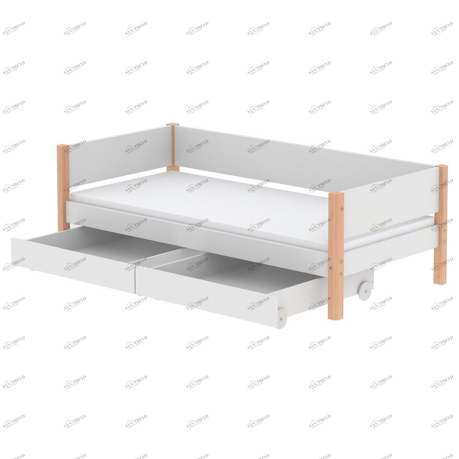 Кушетка Flexa White, 200 см, белая лакированная 901075695