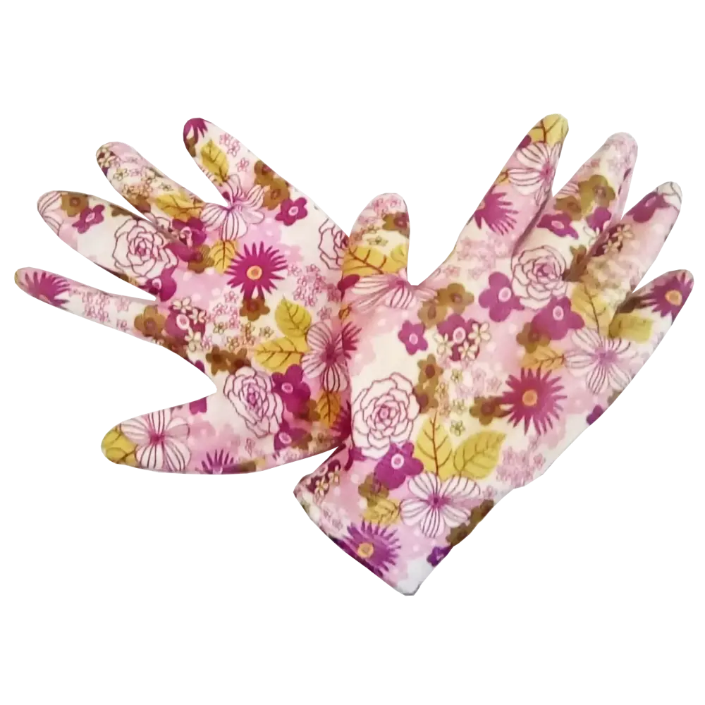 Садовые перчатки GARDEN FLOWERS с нитриловым покрытием для защиты рук 82842751 STLM-0036963
