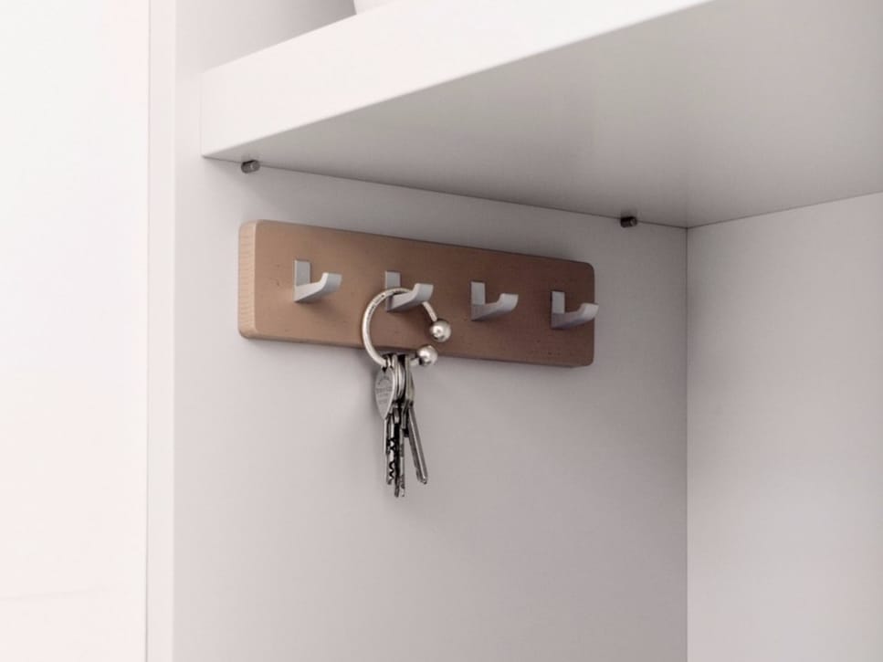 Вешалка для одежды из алюминия и дерева Schonbuch KEY BAR ARCH-00129998