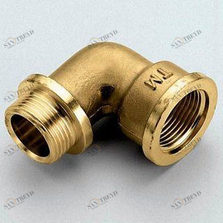 Колено с упором ВР-НР  1/2"x1/2" латунь TIEMME 1500048