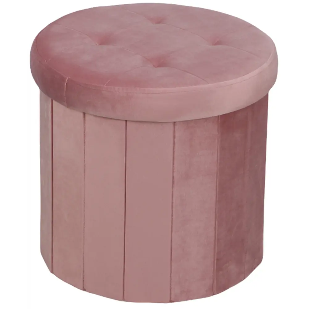 Пуф складной с нишей ø 38 см цвет розовый DREAM RIVER STLM-2039589