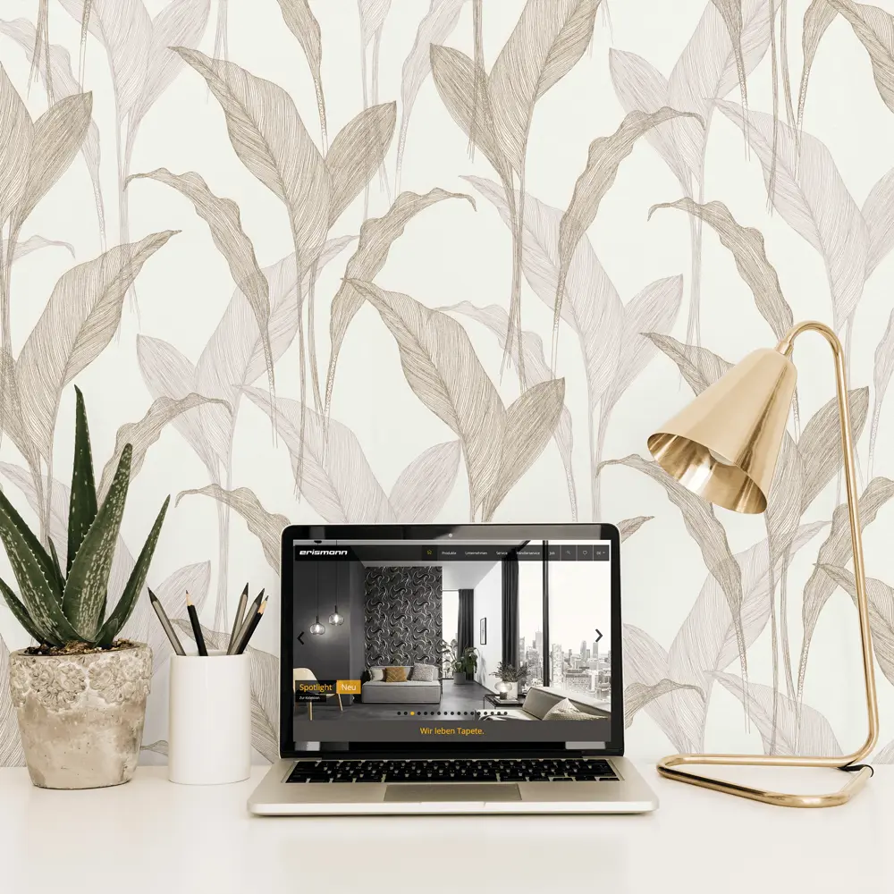 Обои флизелиновые Elle 2 1.06х10 м бежевые ЭР12117-02 Erismann STLM-2070256 - Вид №2