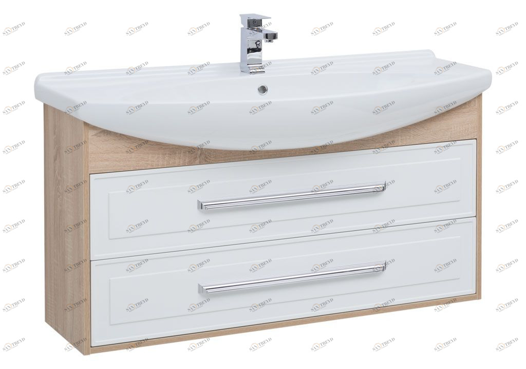 Тумба с раковиной Aquanet Остин 120 дуб сонома/белый 0020173400175450