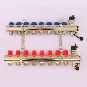 Колл. группа EMMETI TOPWAY 1"x3/4" ЕК 8 выходов с термостатическими вентилями