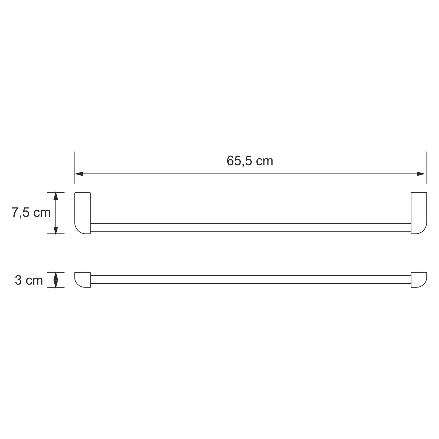 K-8330WHITE Kammel Держатель полотенец одинарный WasserKRAFT Kammel K-8300WHITE  - Вид №3