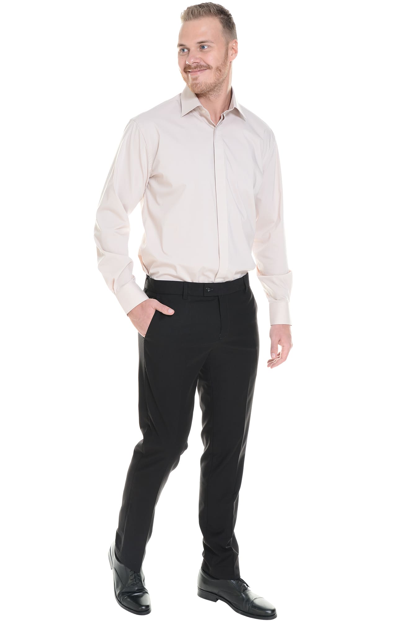 62440 Рубашка мужская  beige El-Risto  Корпоративная одежда  размер 41/170-176  - Вид №7