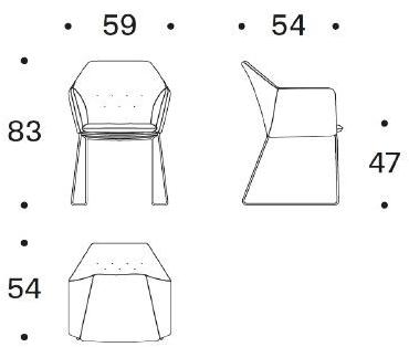 Saba Italia Тканевый стул на санках с подлокотниками New york sun-id-1362757 - Вид №14