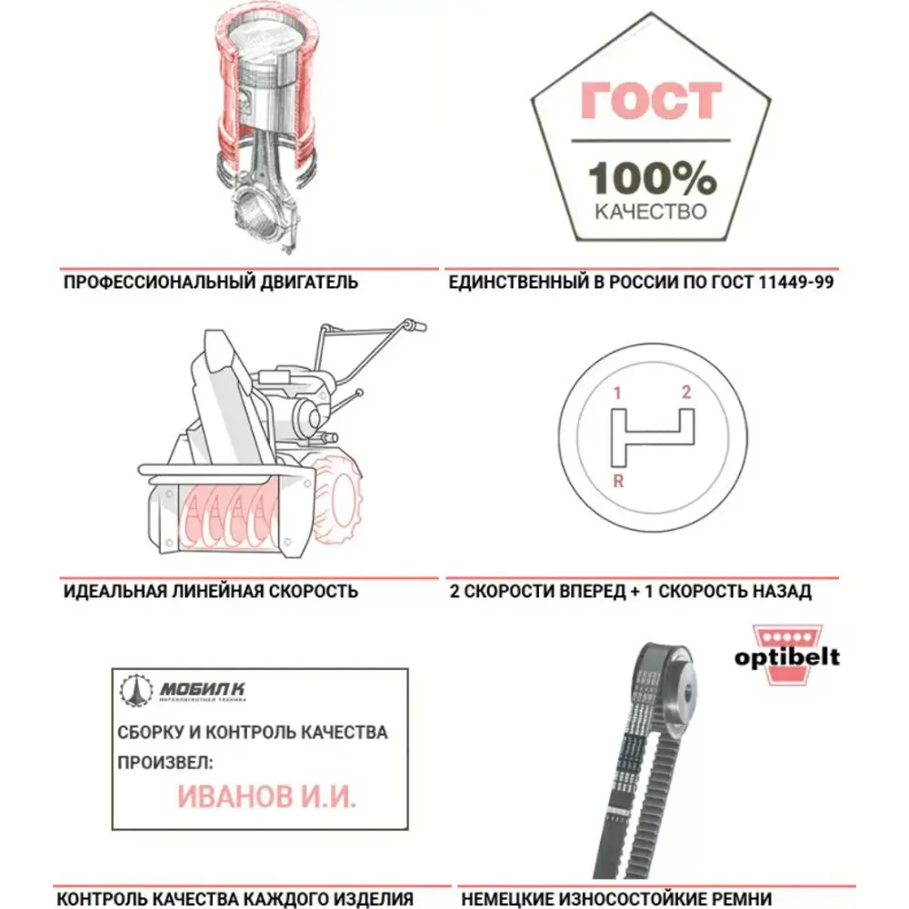 Мотоблок Мобил К МКМ-3 ЛМ 6.5 л/с STLM-2201446 - Вид №20