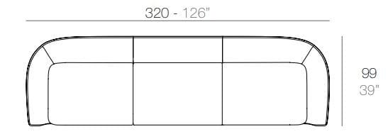 Тканевый модульный садовый диван Vondom Suave ARCH-00133002 - Вид №9