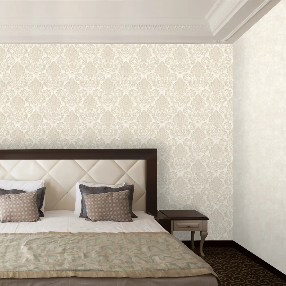 Обои флизелиновые Euro Decor Barocco бежевые 1.06 м 3701-2 81961343 STLM-2171901 - Вид №4