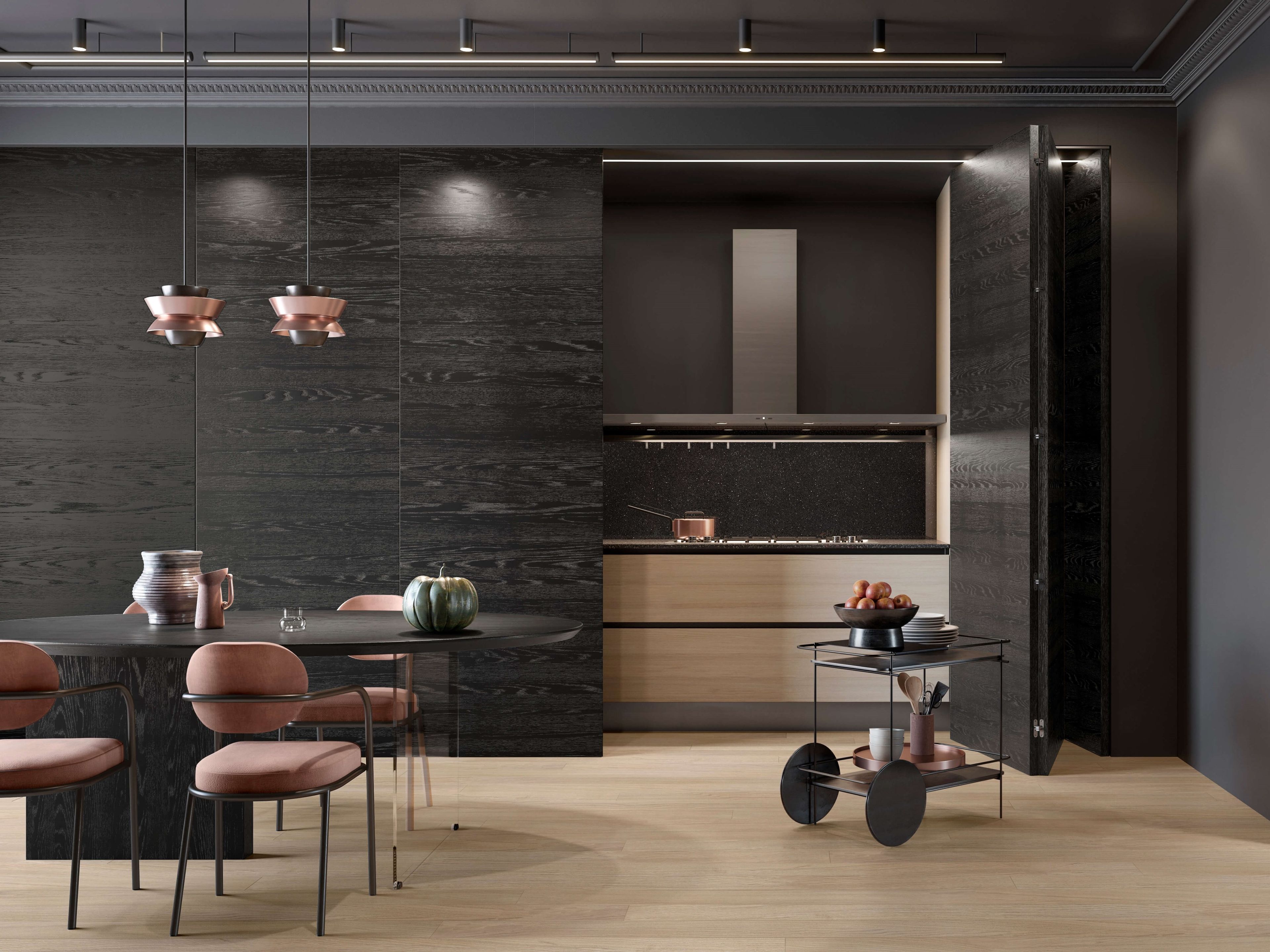 Выдвижная кухня на заказ GAROFOLI Custom Kitchens ARCH-00008748