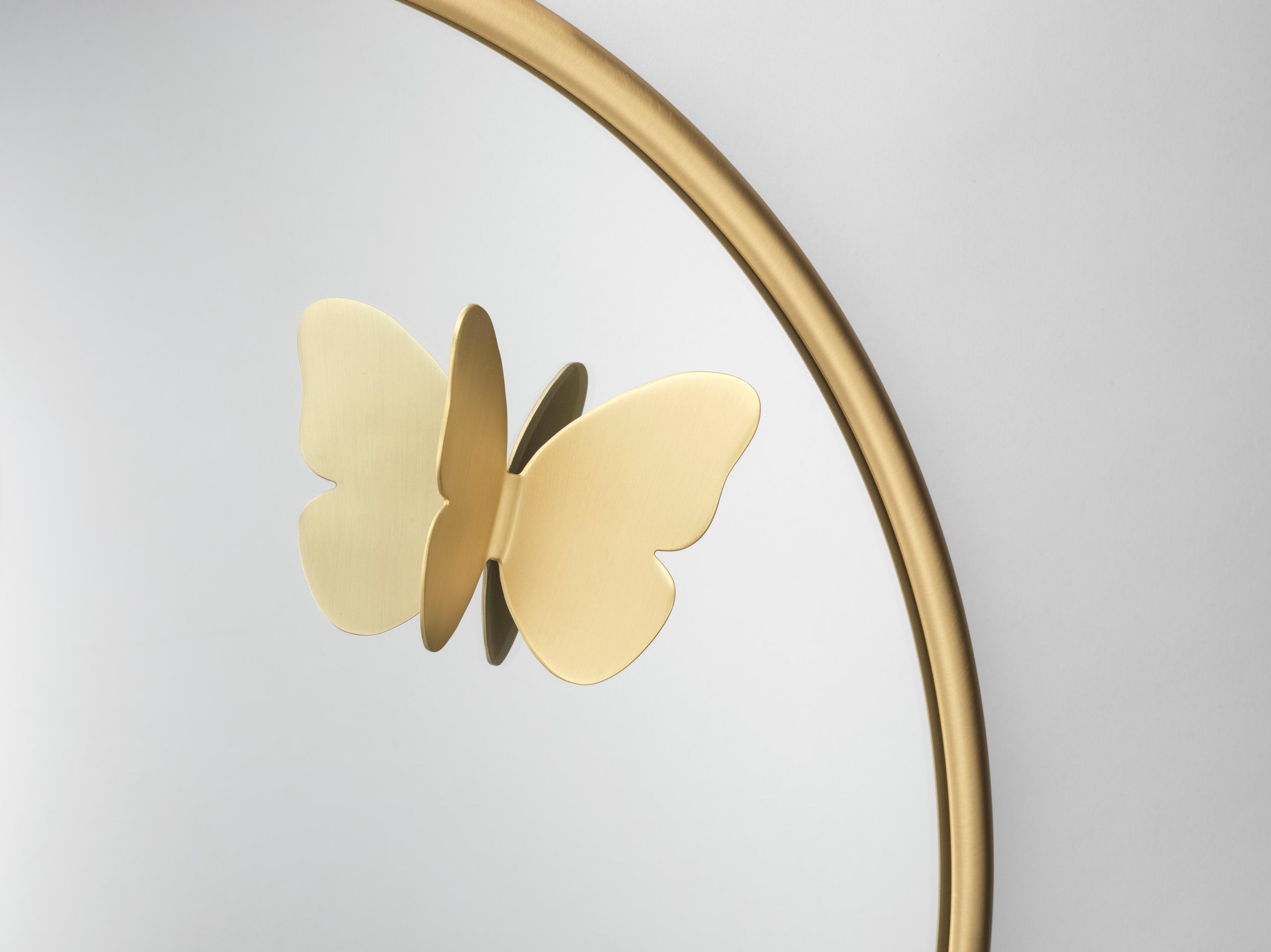 Латунное круглое зеркало с рамкой GHIDINI1961 BUTTERFLY ARCH-00013595 - Вид №1