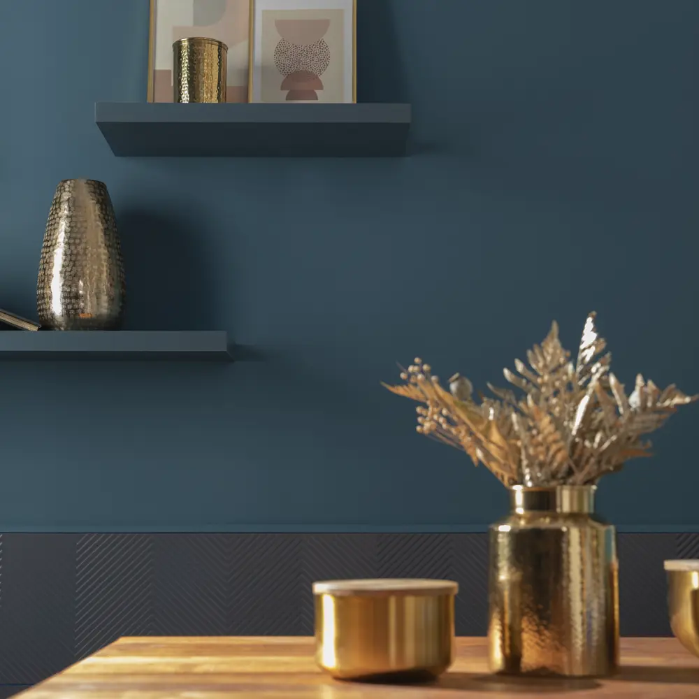 Полка настенная Spaceo Agata 80x23.5 см МДФ цвет синий STLM-2005932 - Вид №8